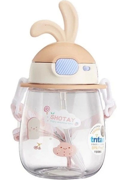 Nessiworld Shotay Kulaklı Tritan Pipetli Askılı Matara 600 ml