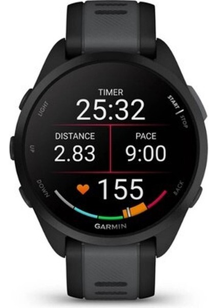 Forerunner Music 165 Siyah Slate Gri