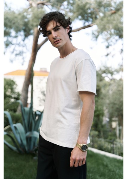 Pierce Ekru Erkek T-Shirt