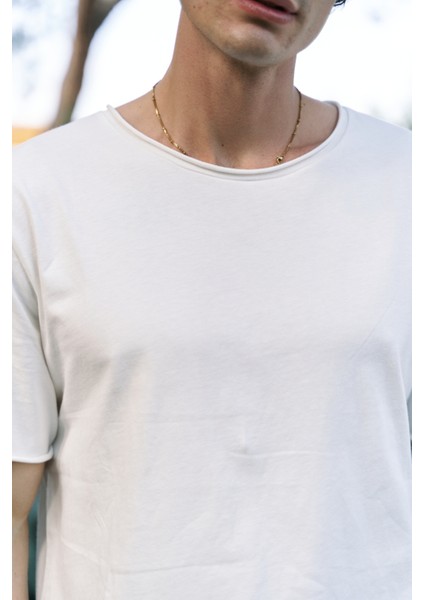 Pierce Ekru Erkek T-Shirt