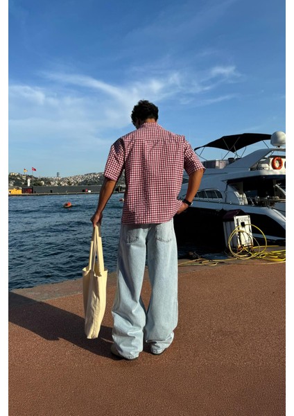 Basic Buz Mavi Baggy Jean