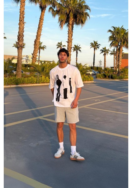 Bermuda Bel Lastikli Gri Melanj Basic Şort modelleri