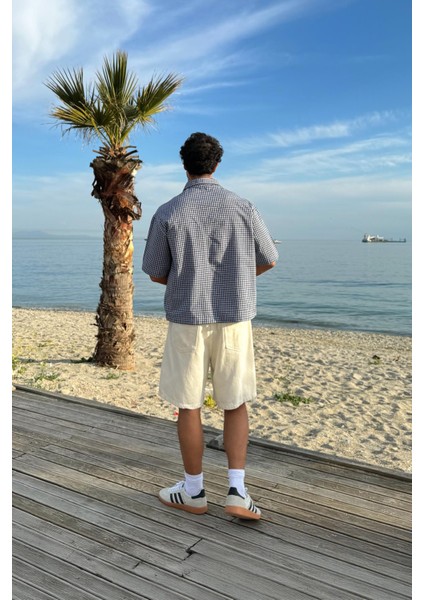 Bel Lastikli Ekru Basic Şort indirimleri