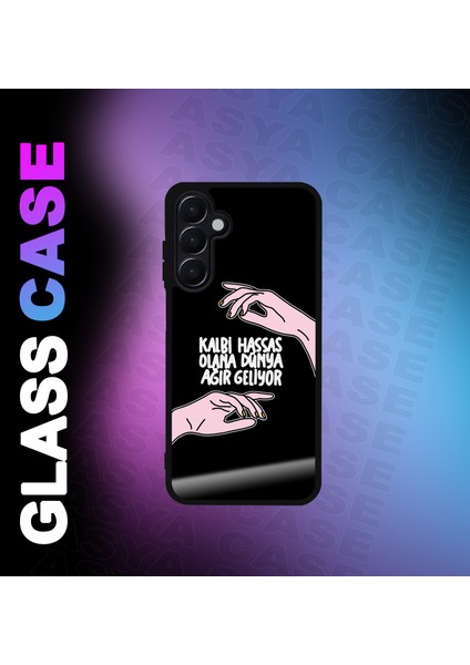 Samsung Galaxy A16 Kılıf Kalbi Hassas Olana Dünya Ağır Geliyor Baskılı Telefon Kılıfı