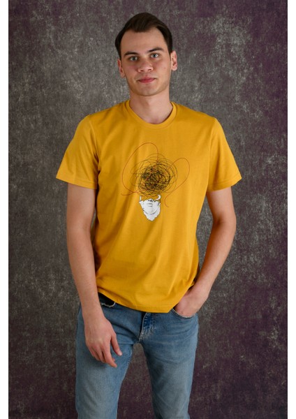 Overthinking Erkek Baskılı T-Shirt