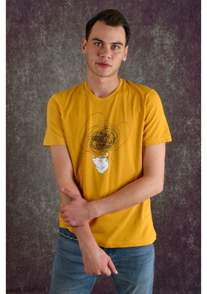 Overthinking Erkek Baskılı T-Shirt