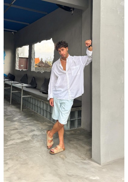 Bel Bağcıklı Gabardin Şort indirimleri