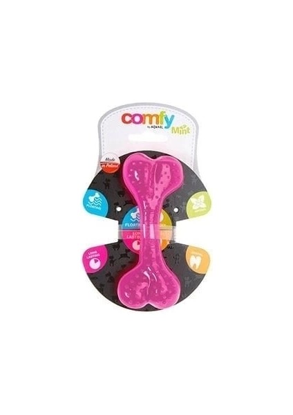 Aquael Comfy Dental Naneli Diş Kaşıyıcı Köpek Kemik Oyuncağı Pembe 16.5 cm