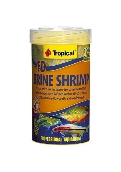 Tropical Fd Brine Shrimp Kurutulmuş Küp Karides Süs Balık Yemi 100 ml 10 gr