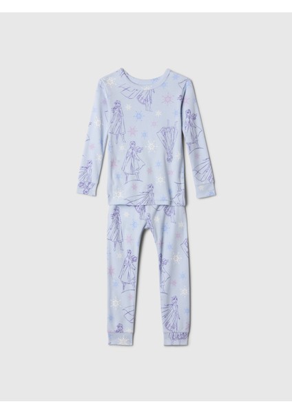 Bebek Mavi %100 Organik Pamuk Disney Desenli Pijama Takımı
