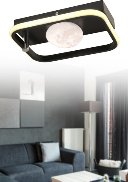 ESSLİGHT MARS 25 CM PLAFONYER LED AVİZE 3 RENK IŞIK MODLU (BEYAZ SARI GÜN IŞIĞI) SALON OTURMA ODASI YATAK ODASI OFİS