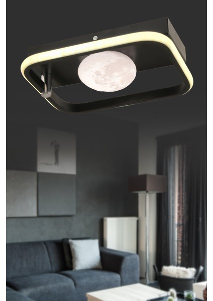 ESSLİGHT MARS 25 CM PLAFONYER LED AVİZE 3 RENK IŞIK MODLU (BEYAZ SARI GÜN IŞIĞI) SALON OTURMA ODASI YATAK ODASI OFİS