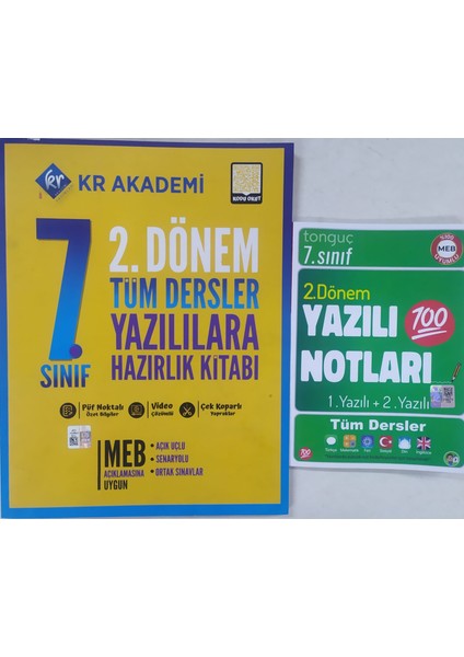 Akademi 7. Sınıf Yazılı Notları 2.dönem+Kr Akademi 2. Dönem Tüm Desler Yazılılara Hazırlık