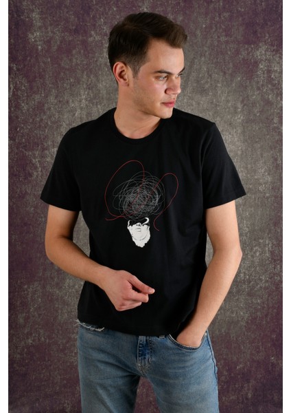 Overthinking Erkek Baskılı T-Shirt indirimleri