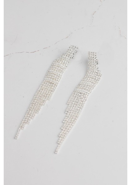 Pirinç Zirkon Taşlı Sallantılı Küpe fiyatları