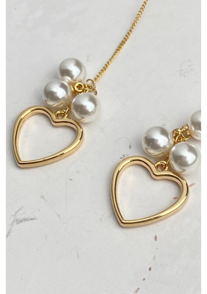 Incili Kalp Sallantılı Küpe fiyatları