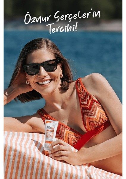 Suncare SPF50+UVA Uvb Filtresi ve E Vitamini Yüksek Koruma Çok Yönlü Güneş Kremi-Ayna Hediye