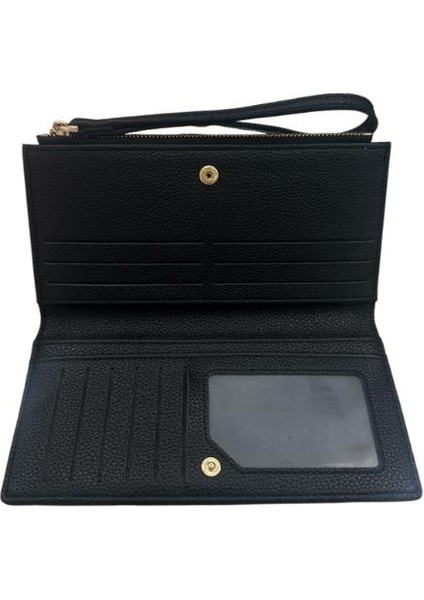 06PC25Y608-BMN S Sıyah Kadın Cüzdan