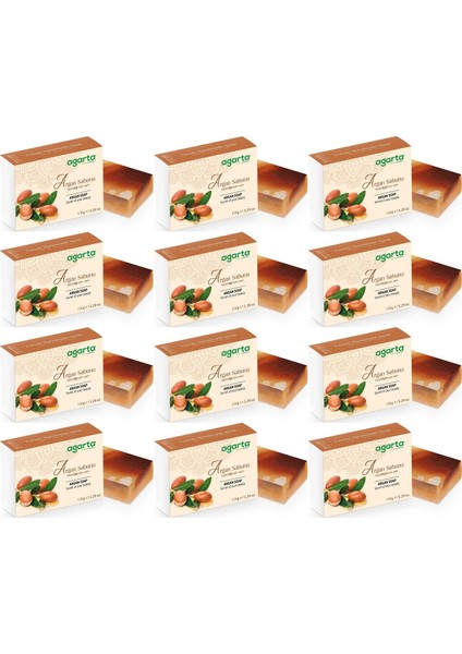 Agarta El Yapımı Doğal Sabun 150GR Argan (12 Li Set)