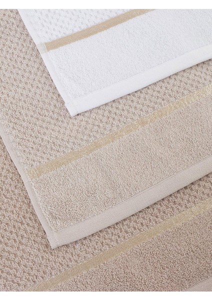 Beyaz Nakışlı Pamuklu El Havlusu 3'lü 30X50 cm (W3) fırsatları