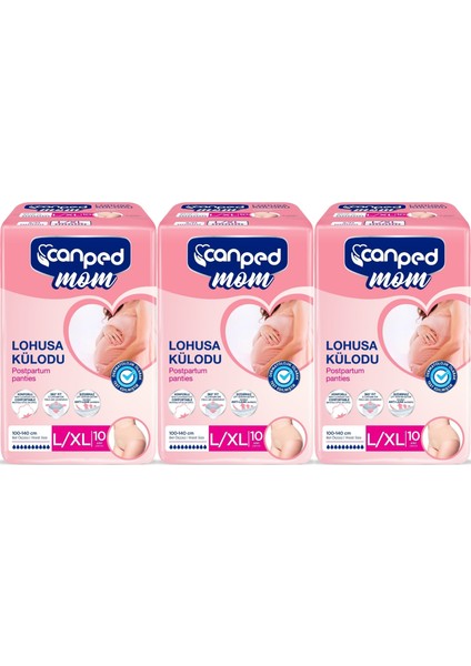 Mom Lohusa Külodu - Külot Bez L - Large - Büyük / Xl - Extra Large - 30 Adet (3pk*10)