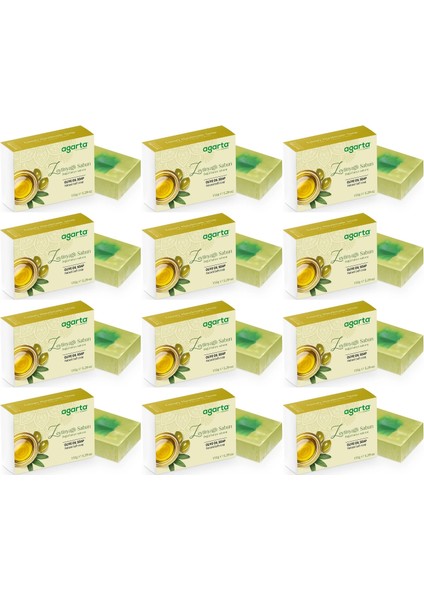 Agarta El Yapımı Doğal Sabun 150GR Zeytinyağlı (12 Li Set)