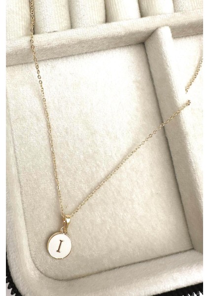 Gold Mineli Harf Kolye
