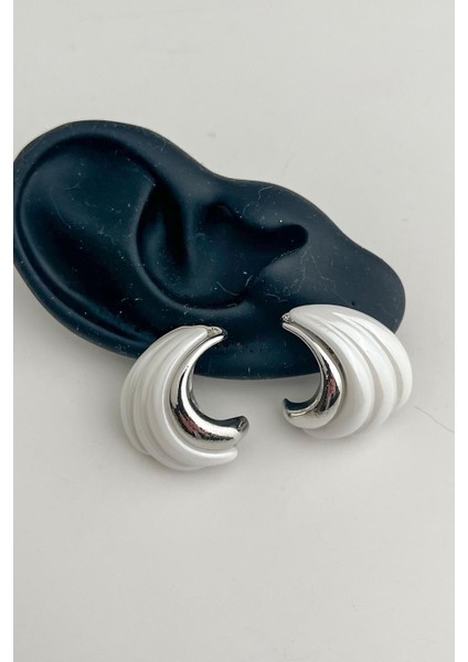 Metal Detay Sedef Iç Bükey Küpe (2,5cm) fiyatları