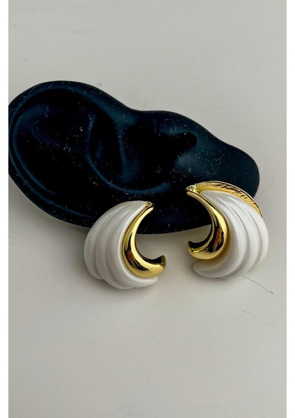 Metal Detay Sedef Iç Bükey Küpe (2,5cm) fiyatları