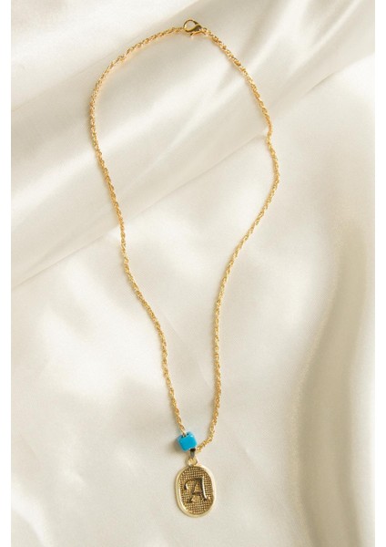 Burgulu Zincir A Harfi Kolye