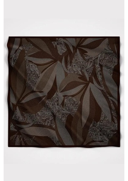 Kahve Ed Scarf Lace Modal Eşarp