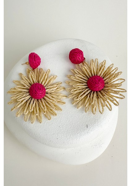 Bohem Tarzı Sallantılı Çiçek Küpe (6cm) modelleri