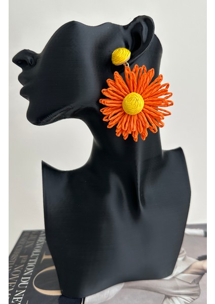 Bohem Tarzı Sallantılı Çiçek Küpe (6cm)
