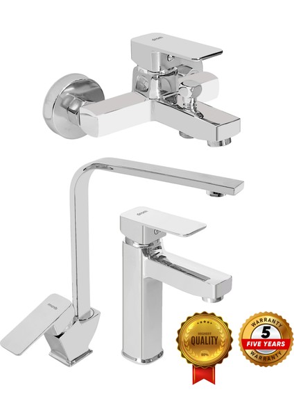 Aurora Batarya Seti (Banyo+Evye+Lavabo) 5 Yıl Garantili