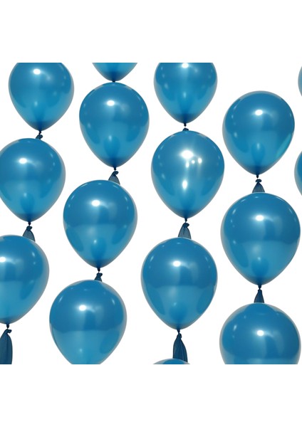 20 Adet 12 Inç 30 cm Metalik Mavi Balon Doğum Günü Süsleme