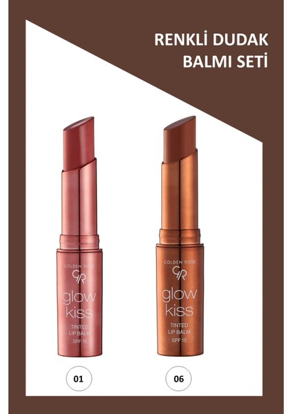 Glow Kiss No: 06 - No: 01 Renkli Dudak Nemlendirici Seti