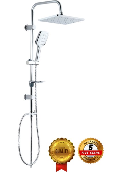 Harmoni Paslanmaz Krom Kolonlu Tepe Duş Seti + Drom Aurora Banyo Bataryası 5 Yıl Garanti modelleri