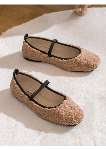 Bej Pelüş Kadın Ev Ayakkabısı (S5) fiyatları