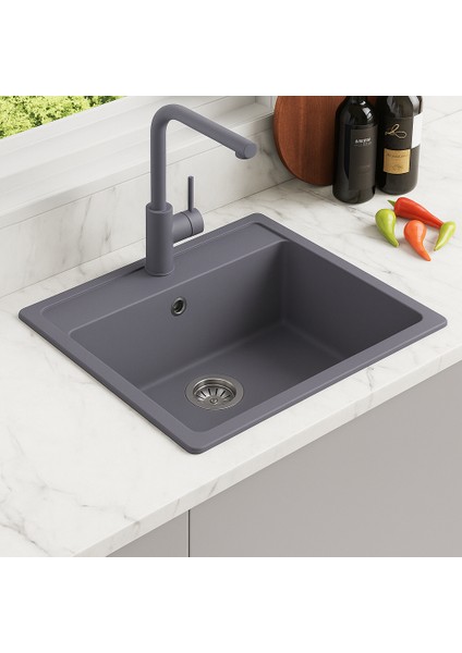 Granit Evye Komorı Series Anthracite 58,5X49,5 (Antrasit)