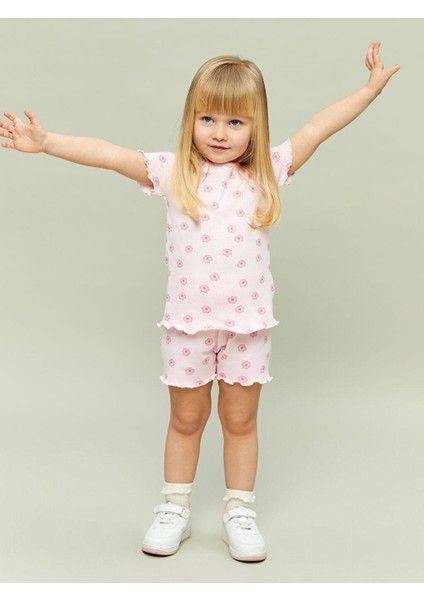 Bisiklet Yaka Kız Bebek Şortlu Pijama Takımı (S5) fiyatları
