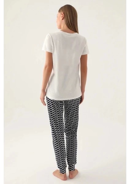 2871-S Kadın Kısa Kol Pijama Takımı