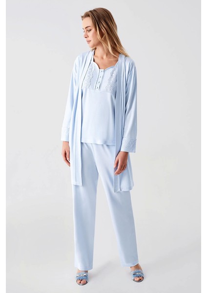 321 Kadın Sabahlıklı Pijama Takımı