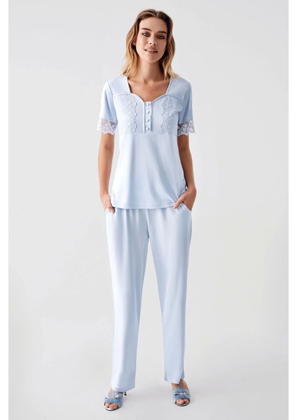 321 Kadın Sabahlıklı Pijama Takımı