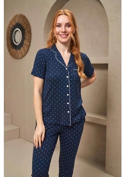 25163 Bayan Kısa Kol Pijama Takımı