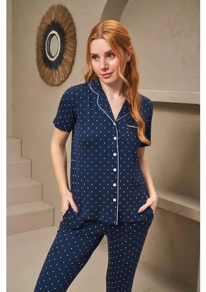 25163 Bayan Kısa Kol Pijama Takımı