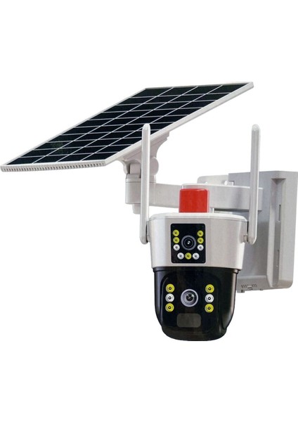 APX-WSP141 6mp 3.6mm 4g Solar Çift Kamera 15 LED Ptz Kamera