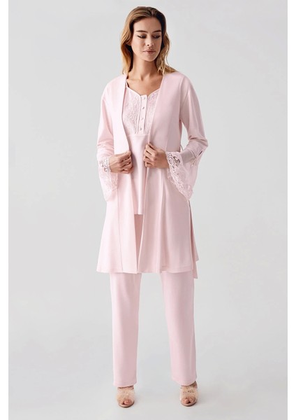 322 Kadın Sabahlıklı Pijama Takımı