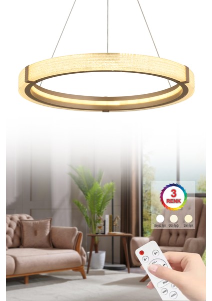 Istanbul Avize Lecy Kumandalı Eskitme Lüx LED Modern Ledli Avize