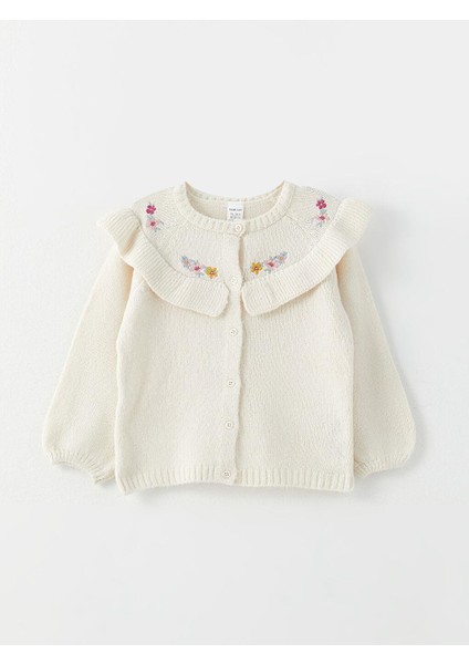Nakış Detaylı Kız Bebek Triko Hırka (W2) fiyatları