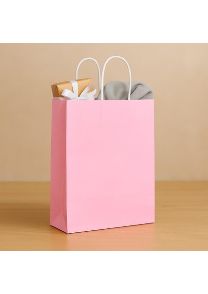 Roll-Up Kraft Çanta Pembe Orta Boy 25X31CM 25LI modelleri